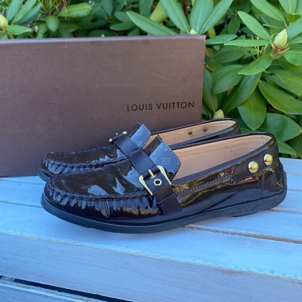 Louis Vuitton Patent Leather Loafers - Size 38